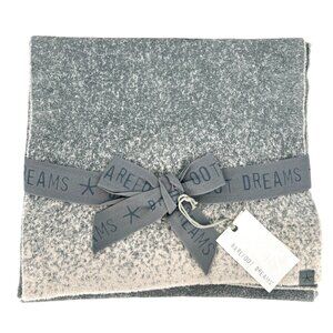 Barefoot Dreams CozyChic Lite Confetti Scarf Smokey Green Fog Gray NWT